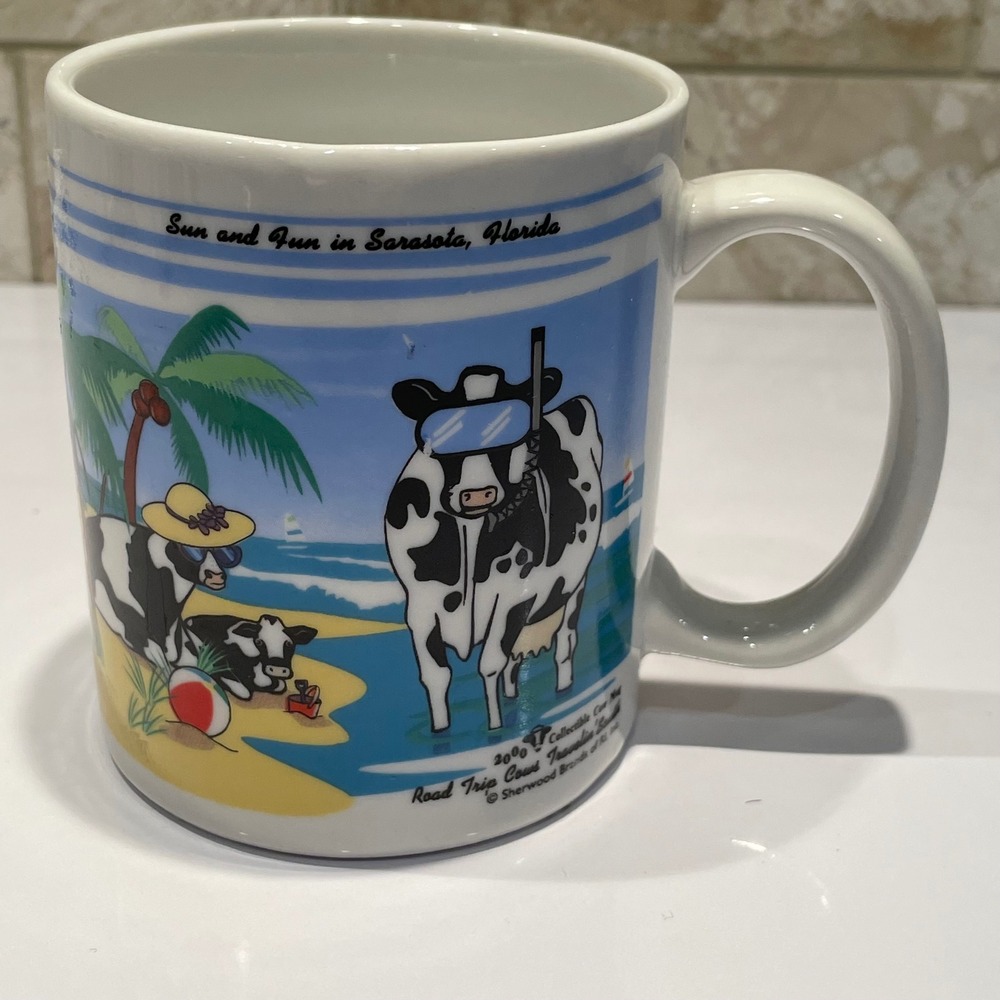 Sherwood Brands 2000 Road Trip Cows Travelin South Sarasota New Orleans Mug